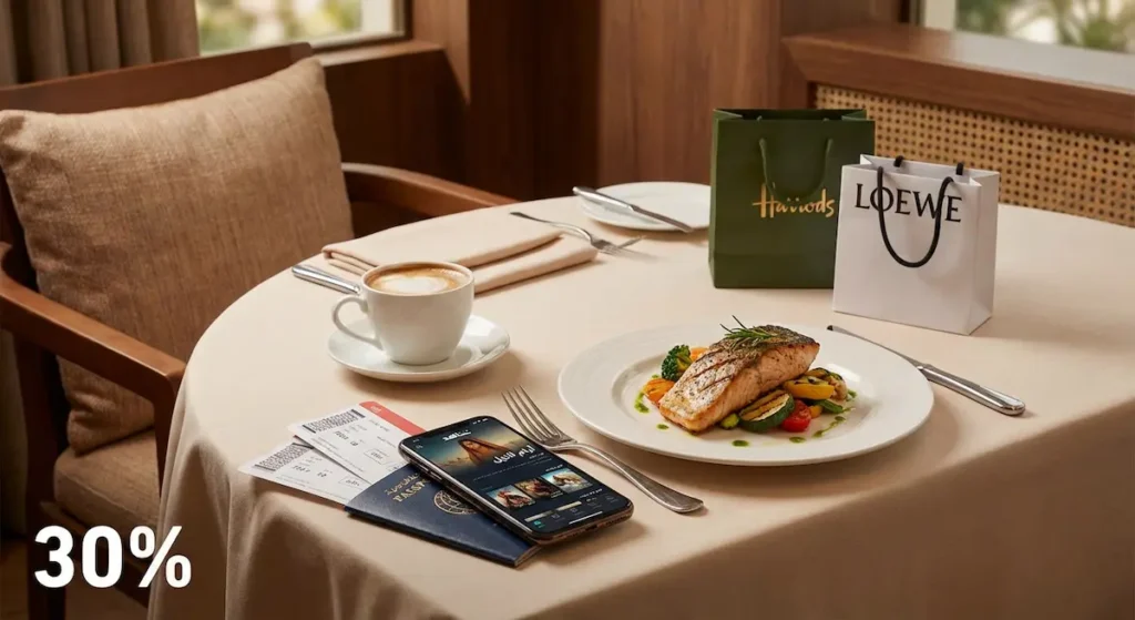 أنشطة الرفاهية والترفيه التي تُخصص لها 30% من الراتب تشمل المطاعم والسفر والتسوق