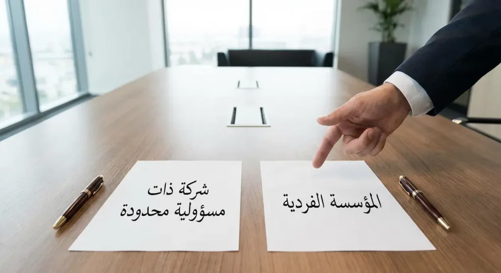  رائد أعمال يختار بين المؤسسة الفردية والشركة ذات المسؤولية المحدودة