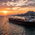 ناقلة نفط تبحر في مضيق هرمز مع ارتفاع أسعار النفط فوق 98 دولاراً وسط هدنة أمريكية إيرانية هشة