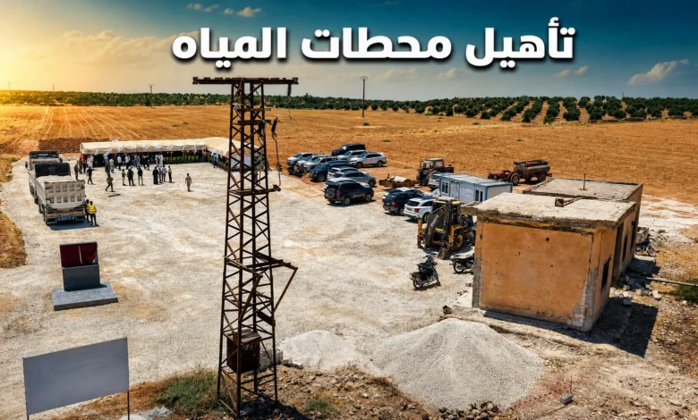 تأهيل محطات المياه في ريفي حماة وإدلب