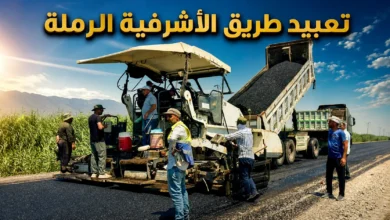 تعبيد طريق الأشرفية الرملة