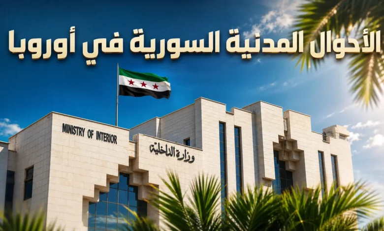 وزارة الداخلية السورية تطلق خدمات الأحوال المدنية في 8 بعثات أوروبية