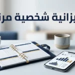 صورة غلاف احترافية تعبر عن مفهوم الميزانية الشخصية المرنة مع أدوات التخطيط المالي
