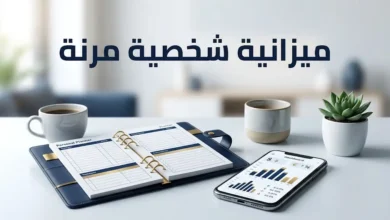 صورة غلاف احترافية تعبر عن مفهوم الميزانية الشخصية المرنة مع أدوات التخطيط المالي
