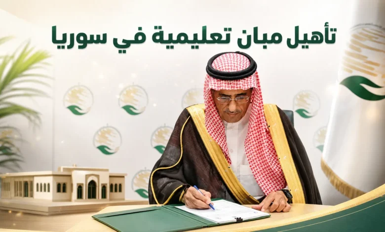 مركز الملك سلمان يوقع برنامجاً لتأهيل مدارس ومرافق في سوريا
