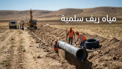 مشروع مد خطوط أنابيب مياه ريف سلمية لتأمين مياه الشرب لسبع قرى