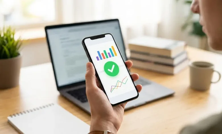 تطبيق النتائج الامتحانية في سوريا لشهادة التعليم الأساسي والشرعي على الهاتف المحمول.
