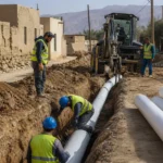 تأهيل شبكة مياه الشرب والصرف الصحي في قرية عطشان بريف حماة