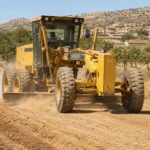 آليات الخدمات الفنية تعمل على تسوية وتمهيد طرق جرنية العاصي بريف حماة