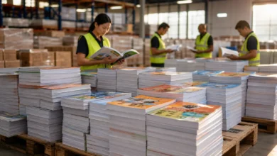 تأمين الكتب المدرسية وتوزيعها مجاناً على الطلاب في المدارس