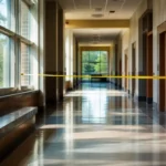صورة تعبيرية توضح الإجراءات الاحترازية في المدارس لحماية الطلاب من مخلفات الحرب.